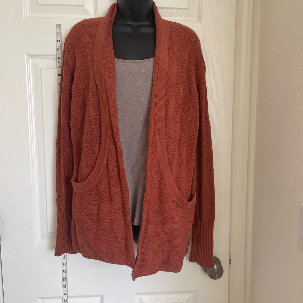 Market & Spruce orange cardigan with pockets